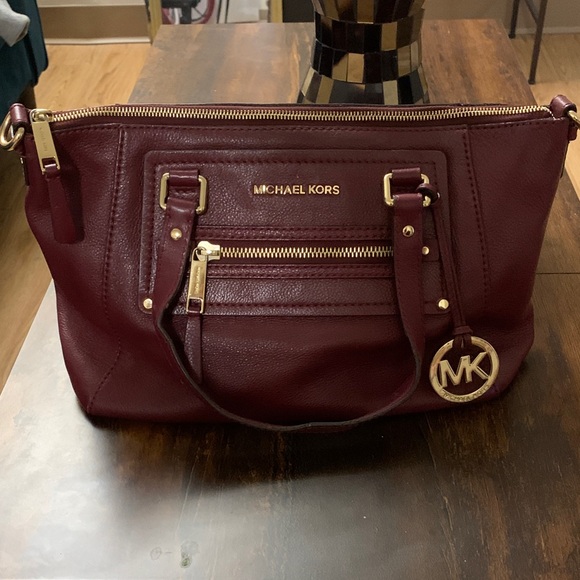 Michael Kors Handbags - Michael Kors Dark Red Shoulder Bag